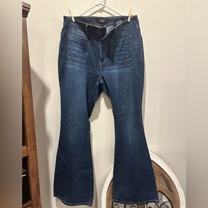JUDY BLUE SIZE 16w. Dark wash, flare leg, trouser style. NWOT